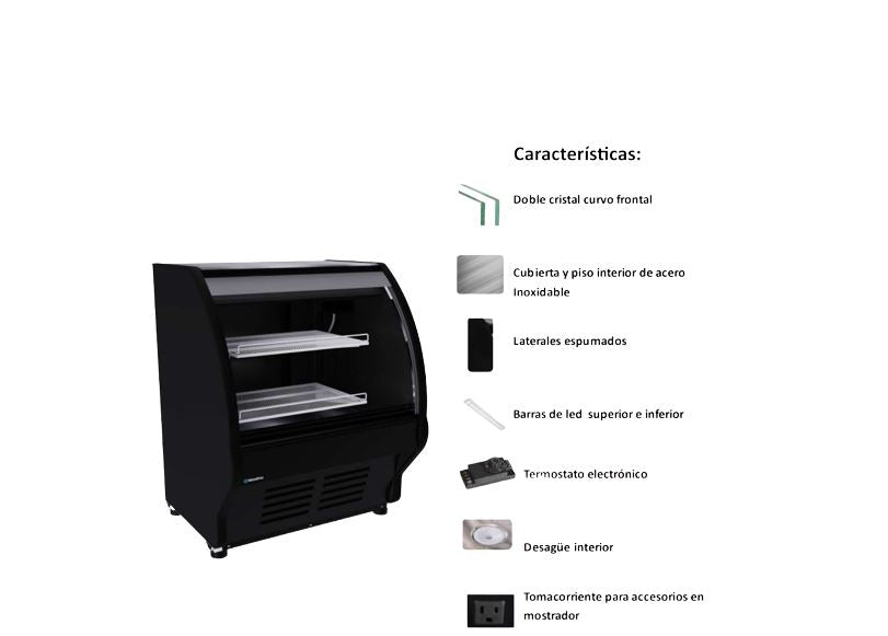 Vitrina Autocontenida de Mostrador 14.6 pies VCM100 Metalfrio