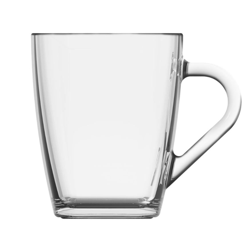 Taza de vidrio Quadre 250 ml BH