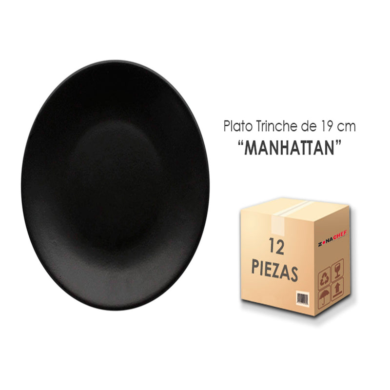 Plato Trinche Regina 19 CM Semi Matte Manhattan Caja C/12 Piezas CNS