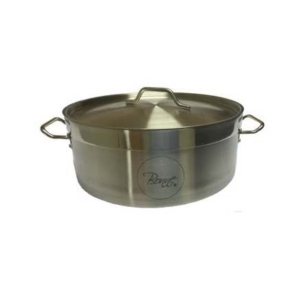 Budinera 14 lts en Acero Inox c/Tapa 15 x 35.5 cm Fondo Tricapa CCS