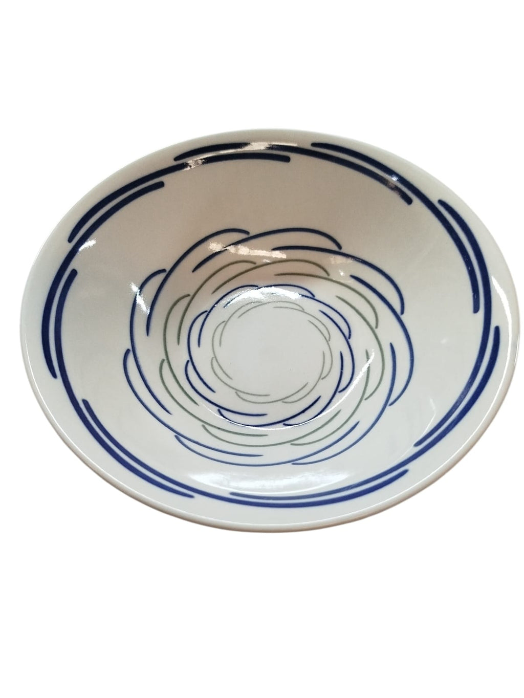Plato Tazón ceramica Remolino Azul 7" BH