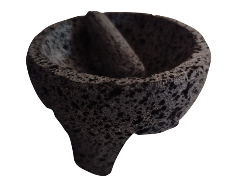 Molcajete Mini Tradicional de Piedra Volcanica Artesanal