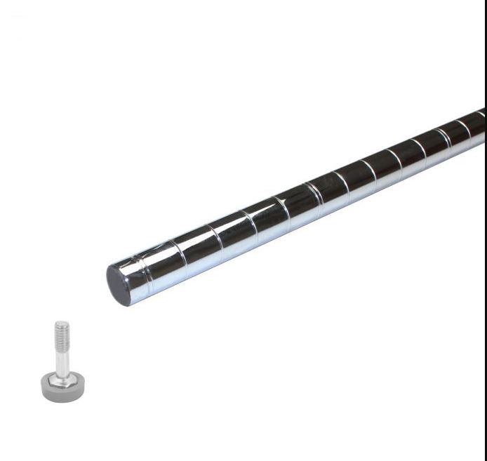 Poste con pie de Nivelacion cromado 74 " BWTH