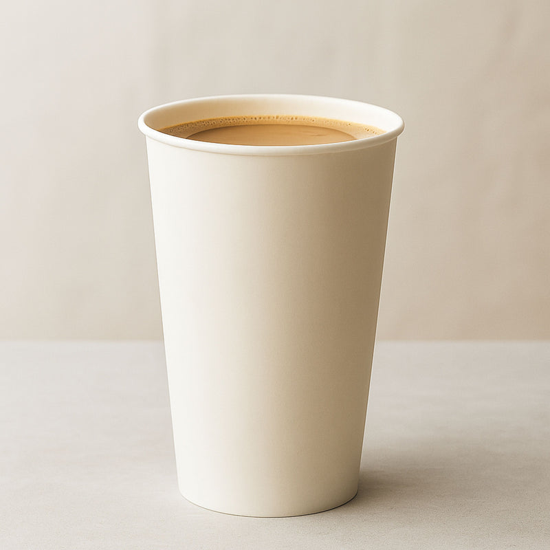 Vaso Biodegradable blanco para bebidas calientes 32 oz c/ 500 pzas