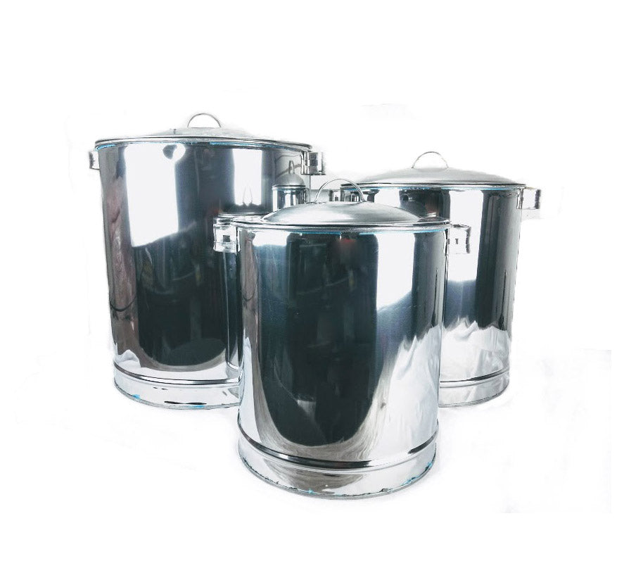 Vaporeras tamalera GTR juego de 3 con tapa acero inox 430 economicas