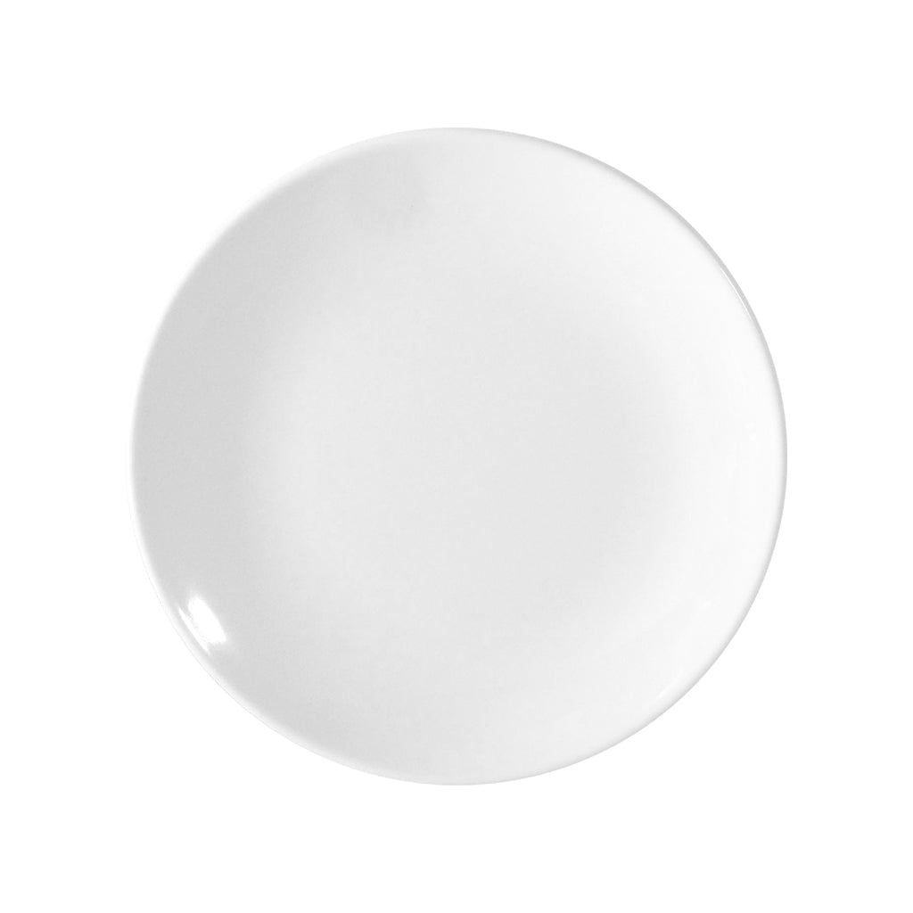 Linea Melamina BLANCA Cup Plato Trinche Redondo de 10.5"/26.6 cm