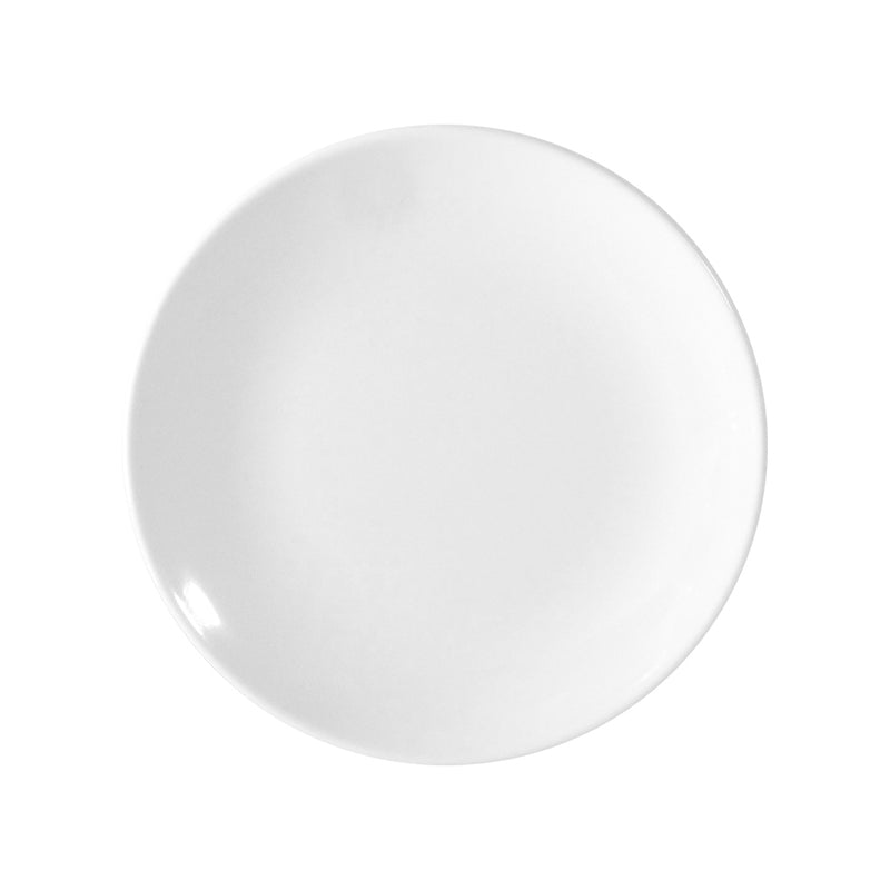 Linea Melamina BLANCA Cup Plato Trinche Redondo de 10.5"/26.6 cm