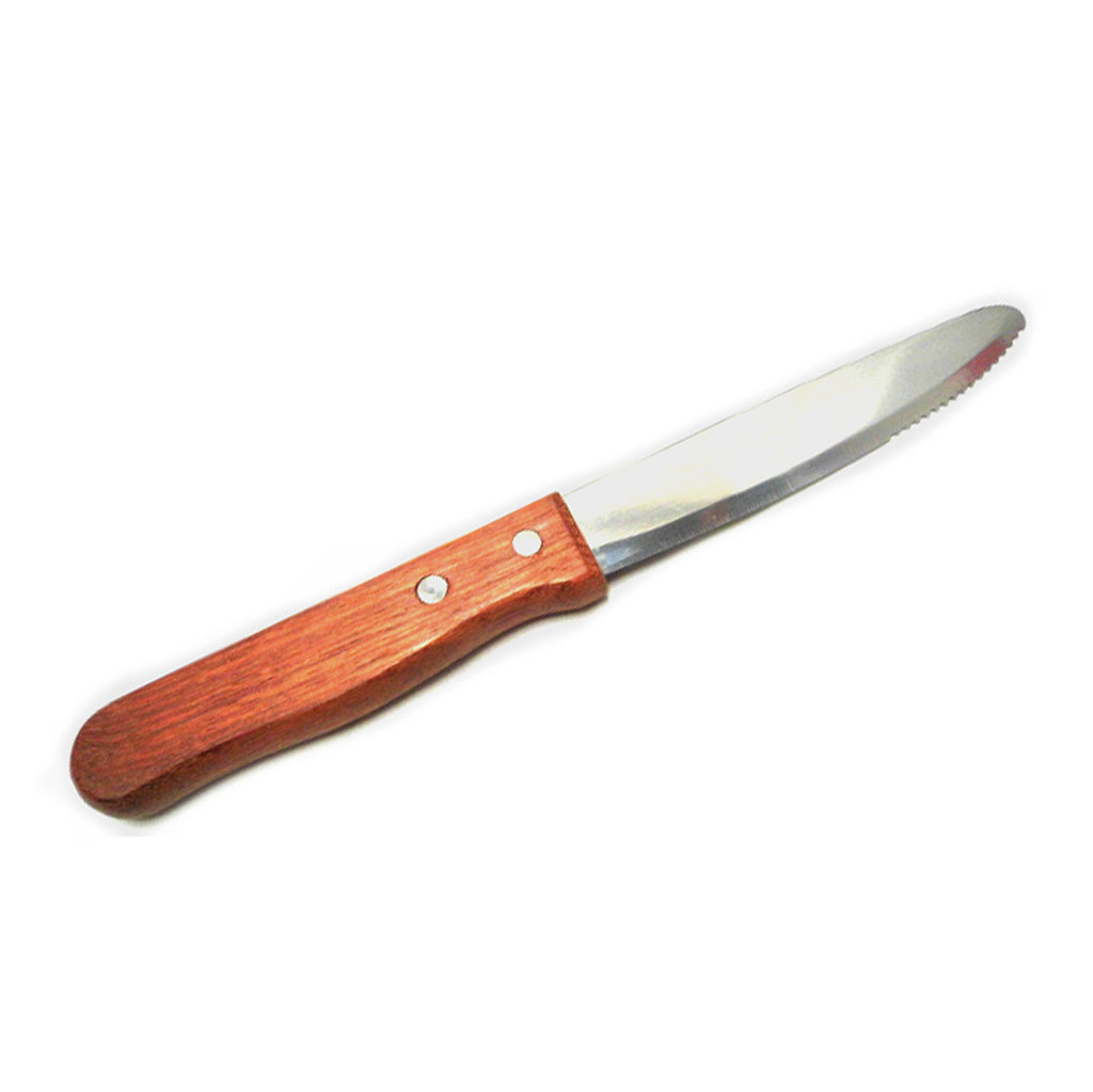 Cuchillo de Mesa Corte Fino Punta Redonda Mango Madera CCS