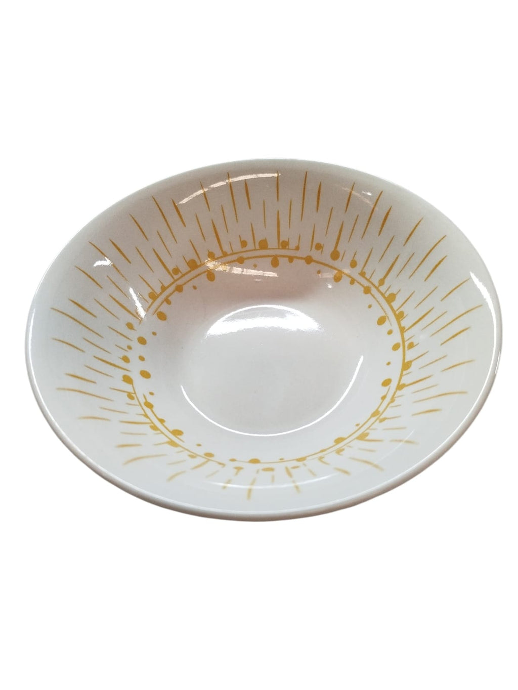 Plato Tazón ceramica Sol Naranja 7" 48 Piezas