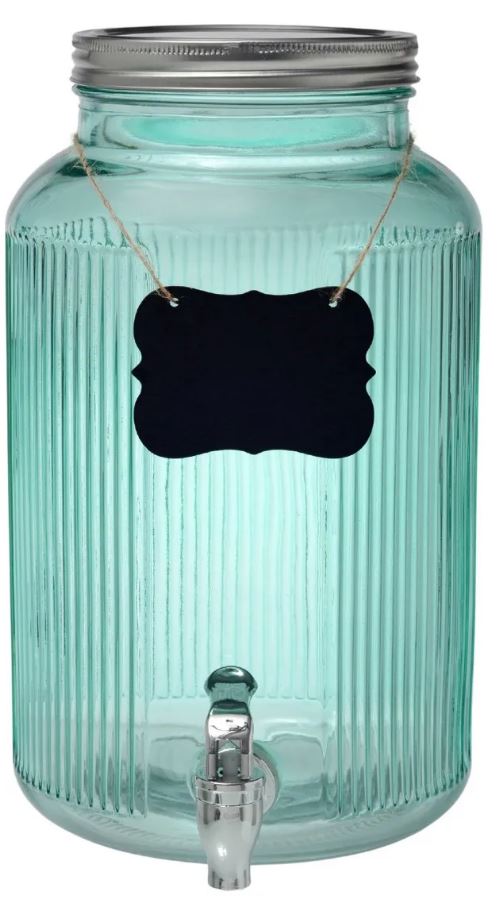 Dispensador Acanalado Vintage Verde 5.5 Lc/Etiqueta vit