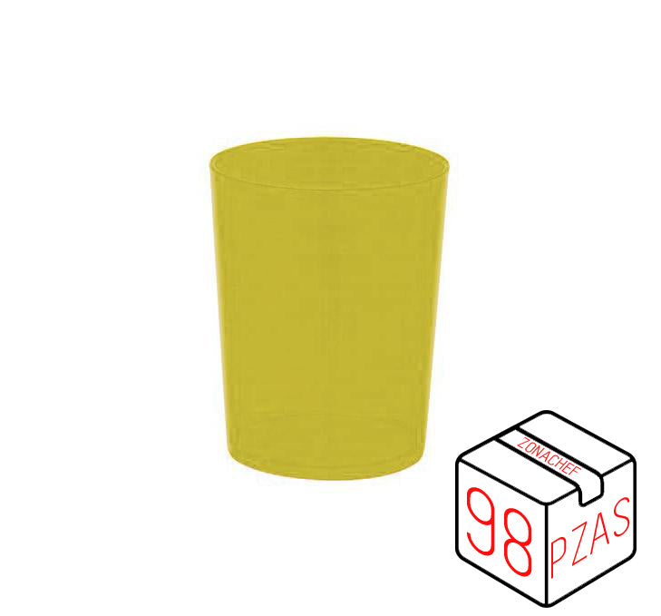 Vaso Kinder de 8 Oz/240 ml Polipropileno Amarillo Traslucido Caja c/98 pzas Tcp