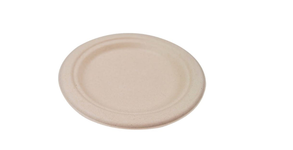 Plato redondo 7" biodegradable Paquete con 50 piezas ecd
