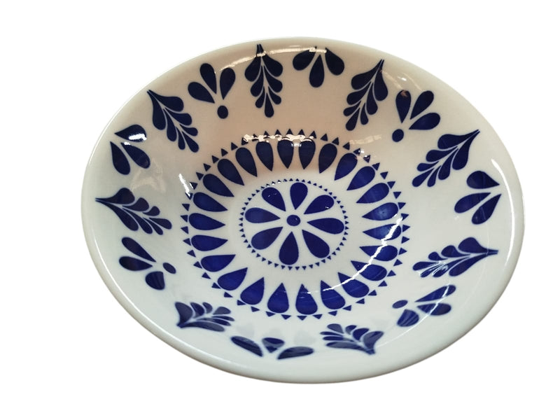 Plato Tazón ceramica Talavera Azul 7" 48 Piezas