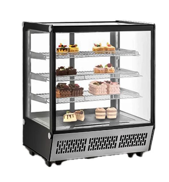 Vitrina Refrigerada cristal recto con 4 Niveles de exhibición