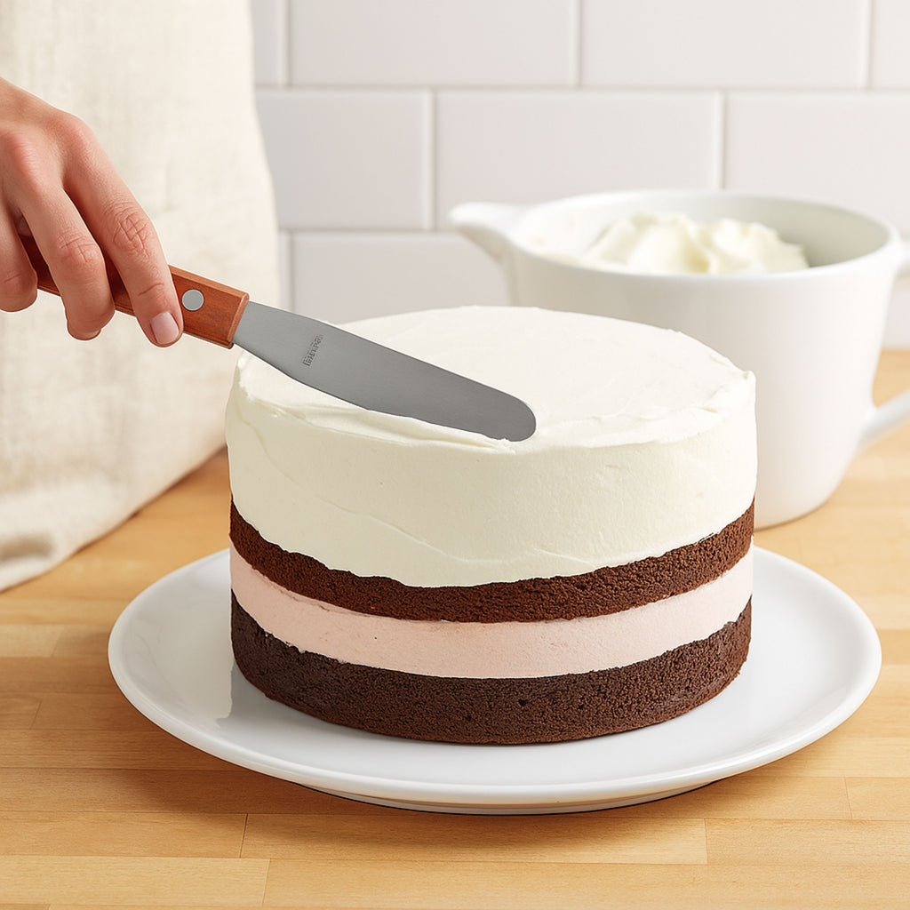 Espatula pastelera de 5" Mango de Madera TRV