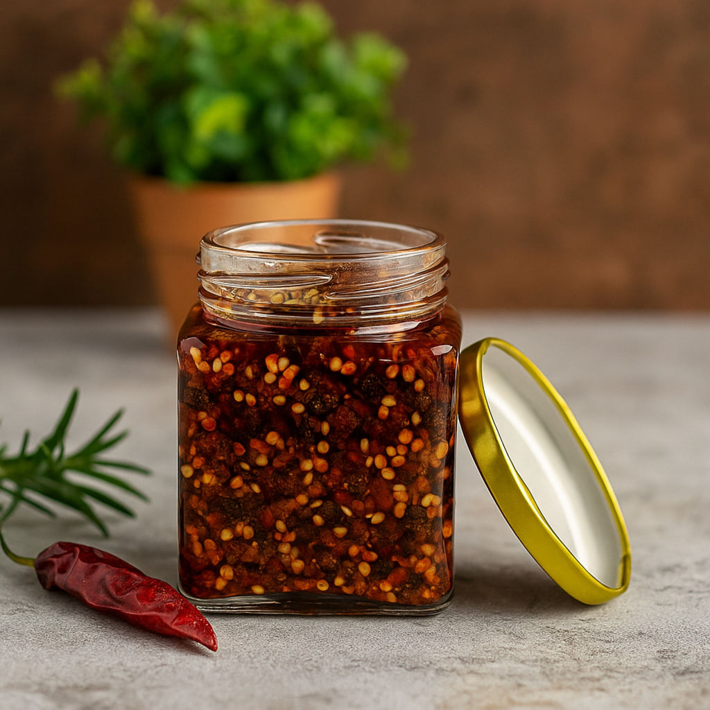 Frasco cuadrado 280 ml tapa Dorada BH