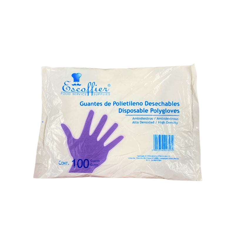 Guante Desechable Hdpe caja c/100 pzas Esf