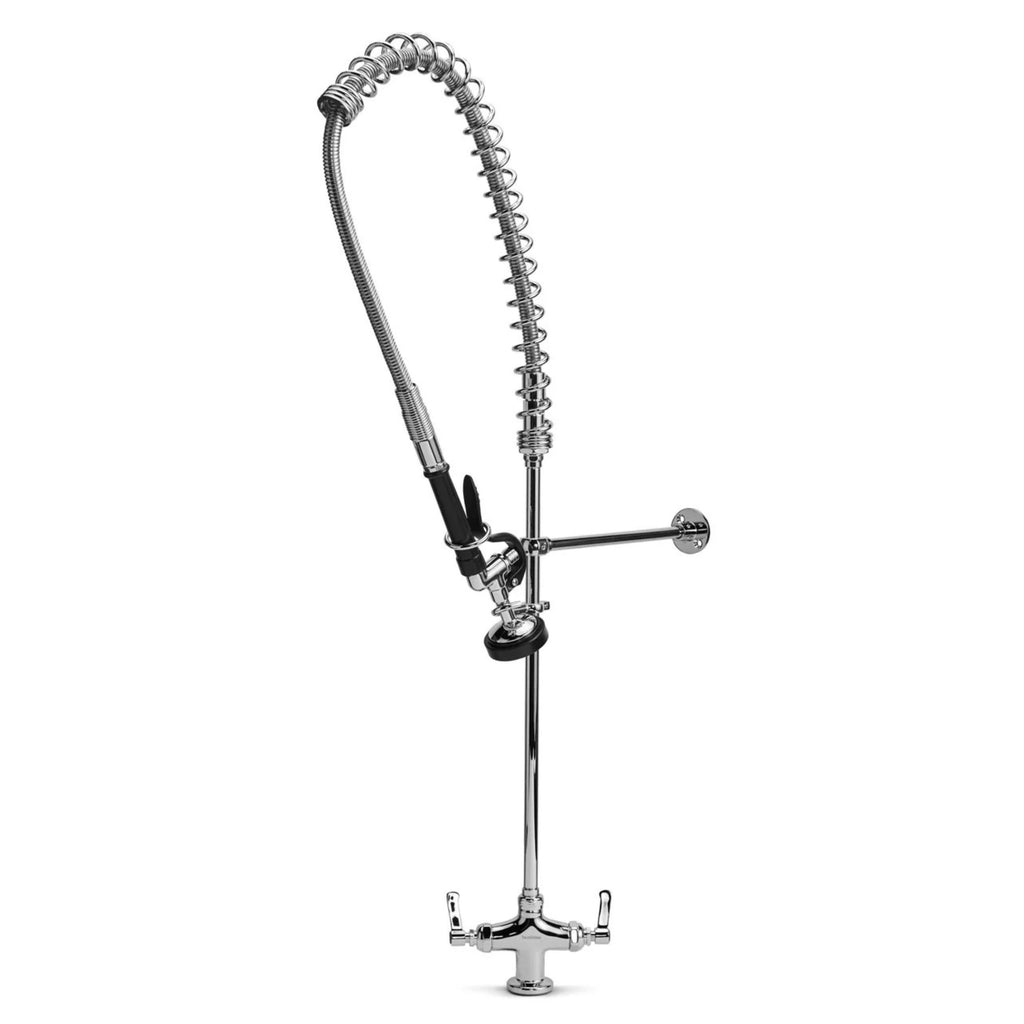 Llave de prelavado a cubierta con mezcladora