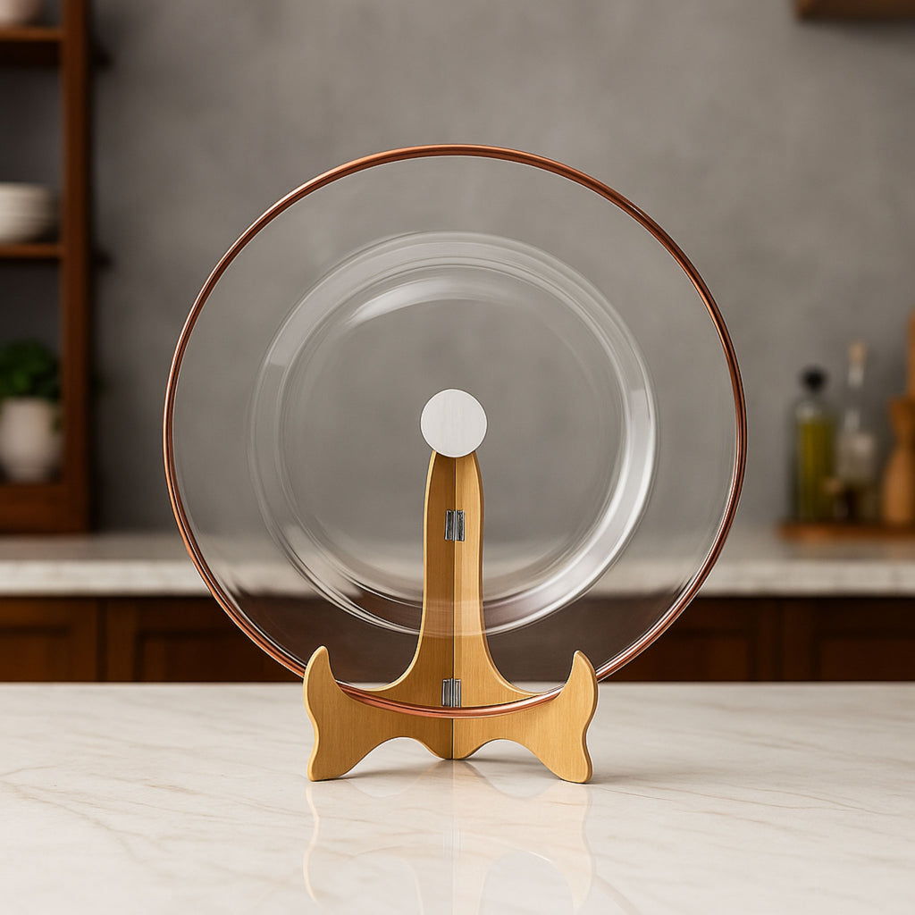 Plato Base 33 cm Aria Cristalino Filo Rosa