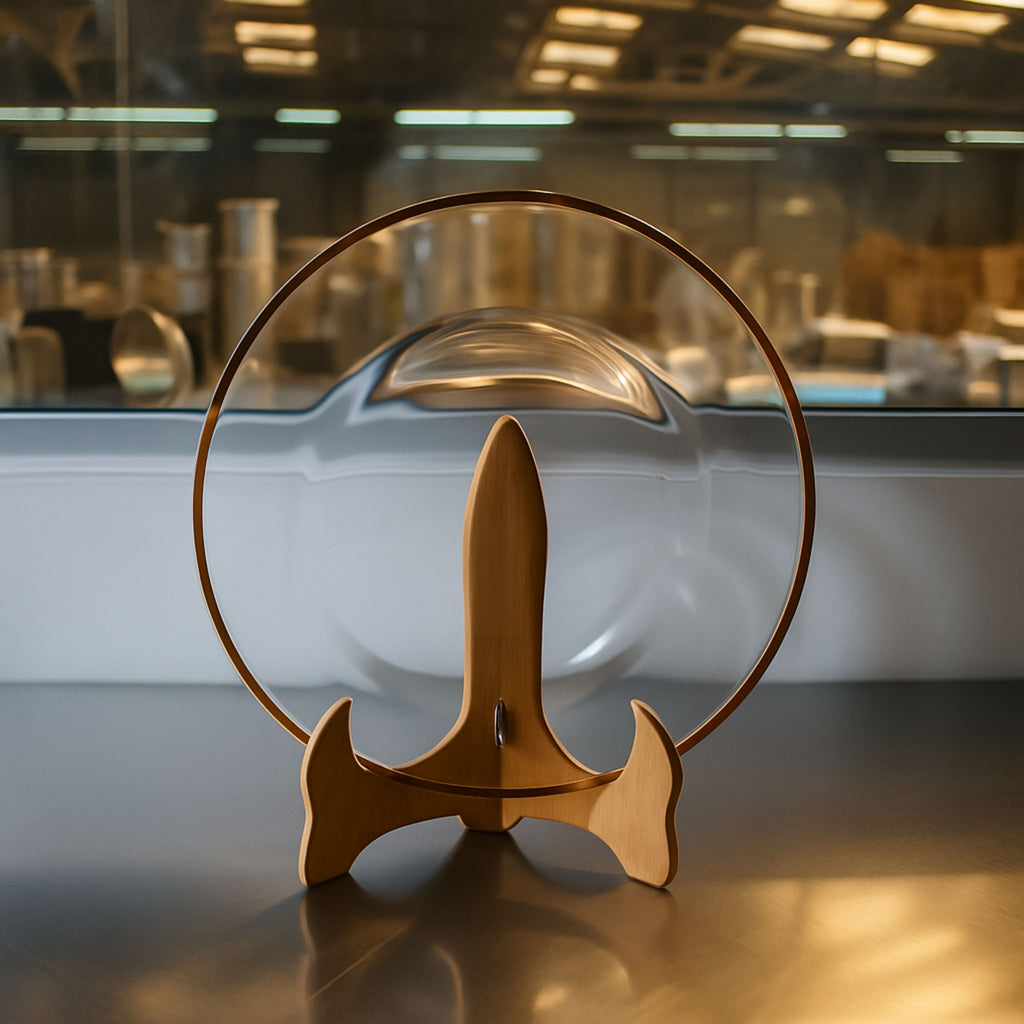 Plato Base 33 cm Aria Cristalino Filo Oro Vit