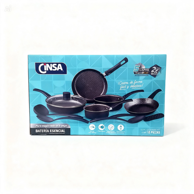 *Bateria de cocina 10 piezas CNS*