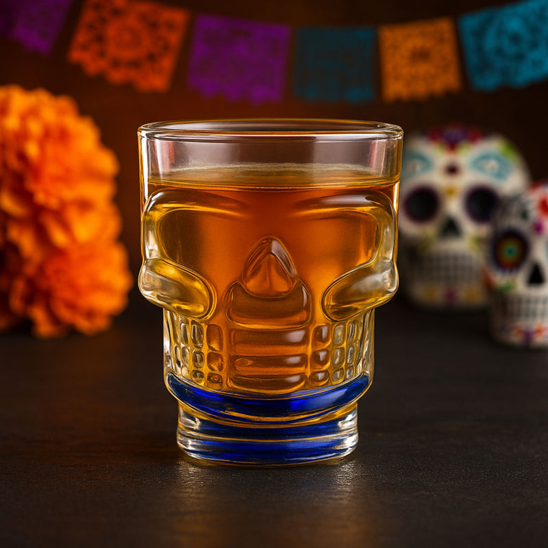 Set de 6 Tequileros Calavera Colores 1.5oz Vit