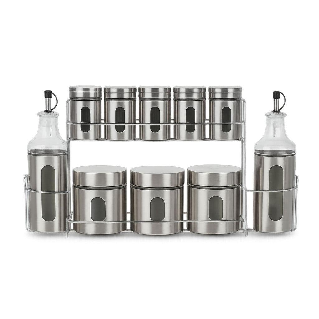 Set de especieros y vinagreras con base Vit