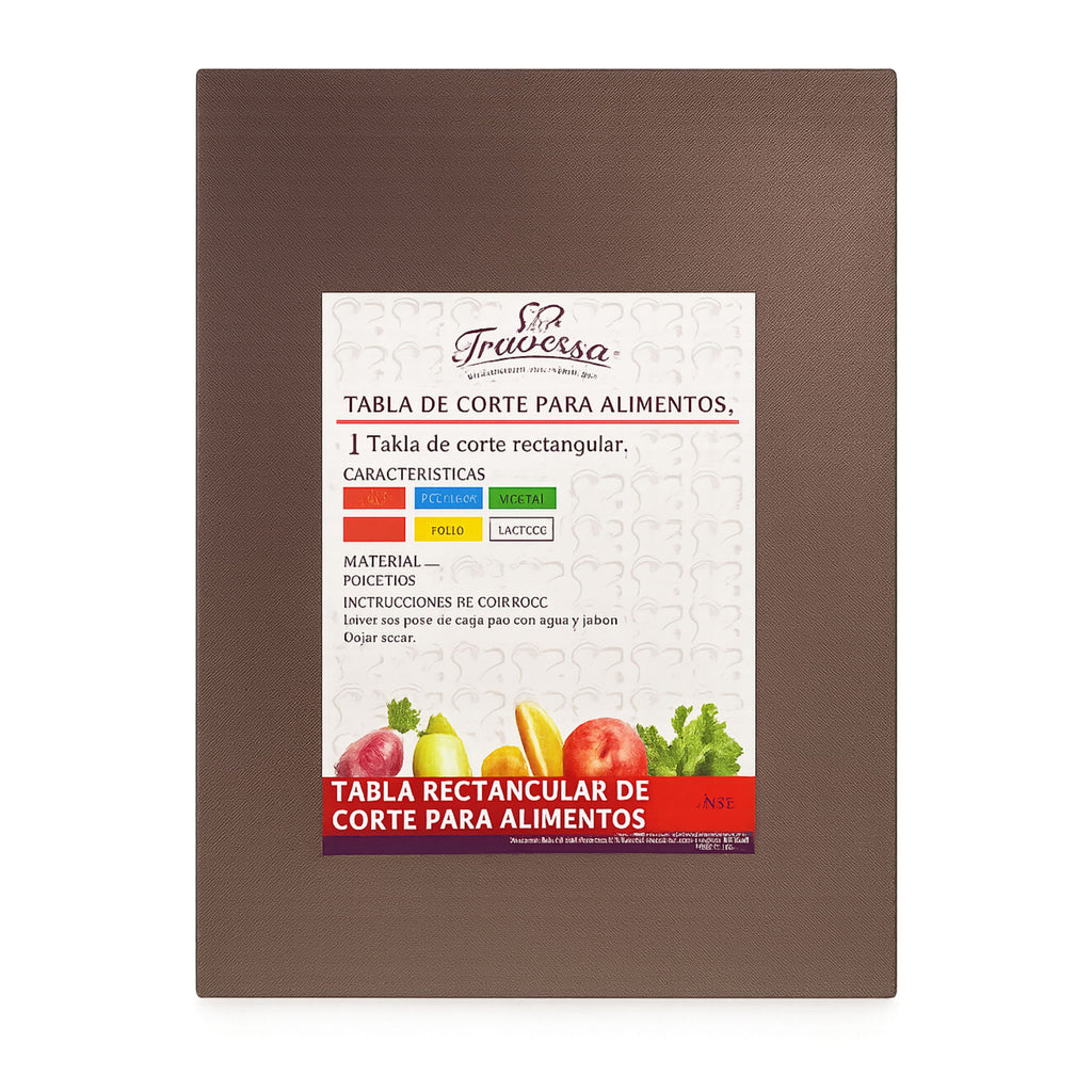 Tabla Placa de Corte 45x30x1.8cm Cafe Trv
