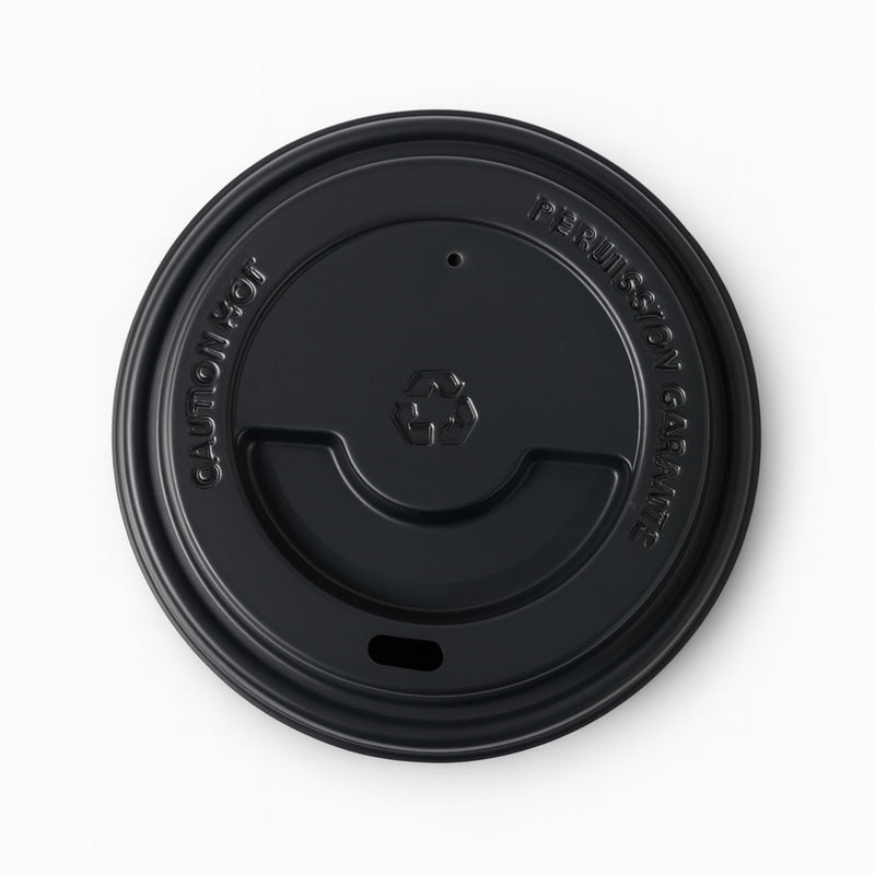 Tapa 12-16-20 oz Bebida Caliente Ps Negro c/1000 pzas