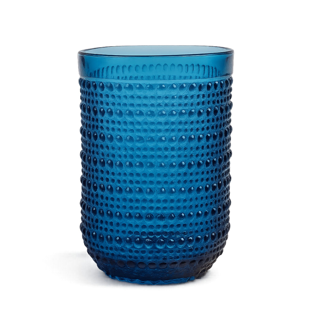 Vaso HB Polka Azul Cobalto 420ml set 4 piezas