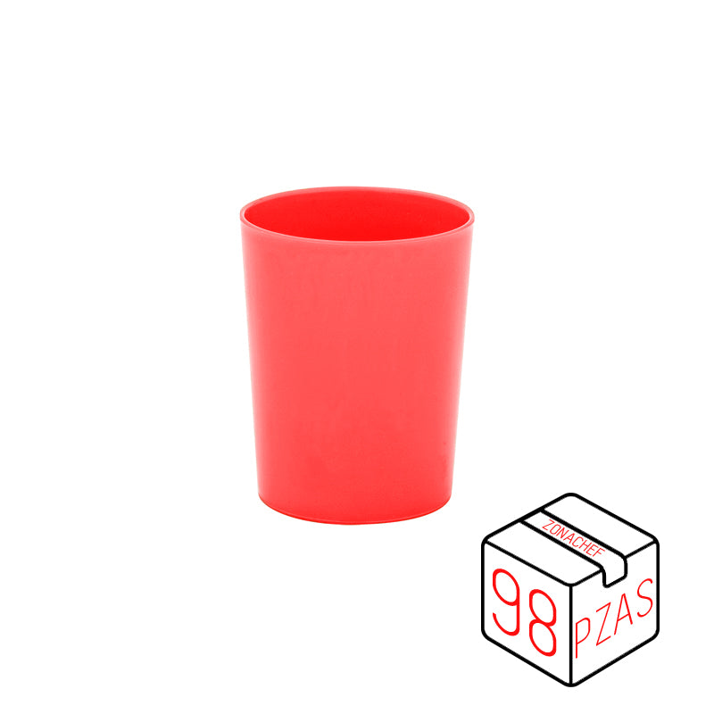 Vaso Kinder de 8 Oz/240 ml Polipropileno Rojo Caja c/98 pzas Tcp