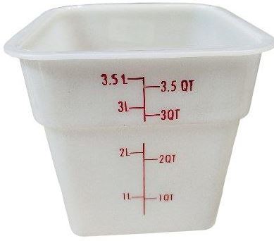 Contenedor Cuadrado Polietileno 3.5 QT CCS