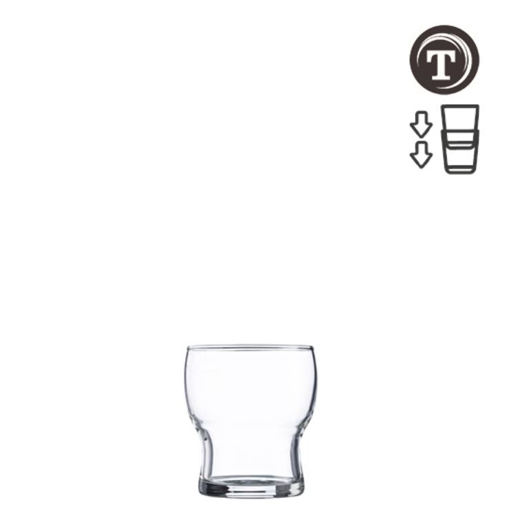 Vaso Mini Postres Stack templado de 180 ml caja c/12 pzas Vcl