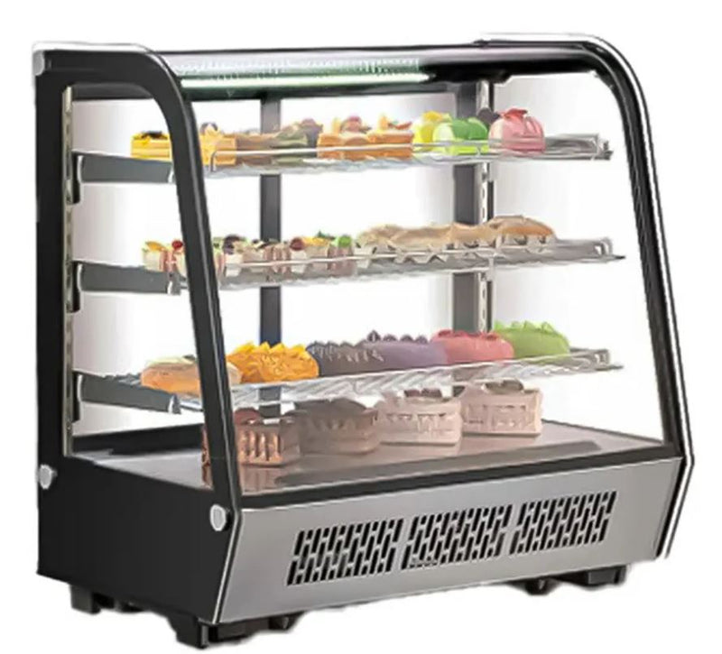 Vitrina refrigerada cristal curvo con 4 niveles de exhibición 88 cm Migsa CW-195R
