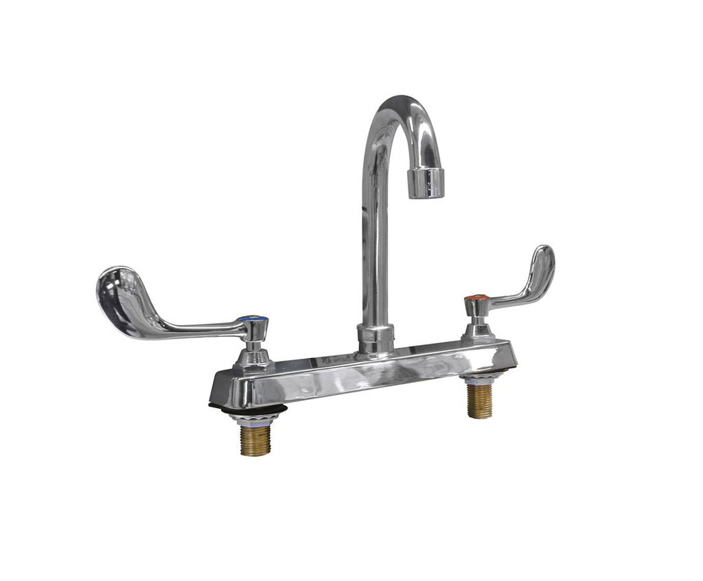 Llave Mezcladora MGS de 8" para Cubierta con Aletas Largas 1/4 de Vuelta