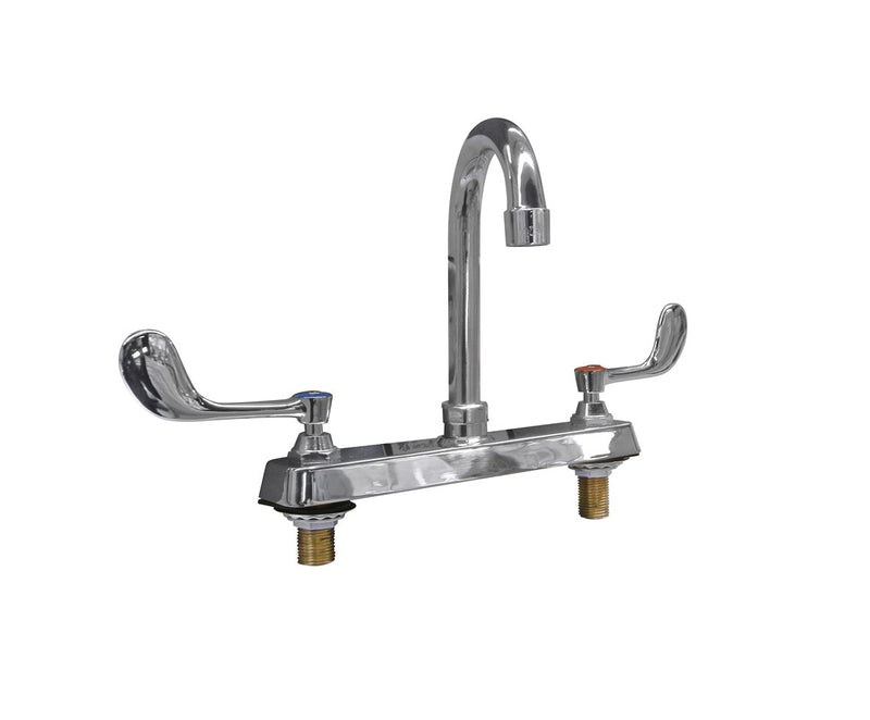 Llave Mezcladora MGS de 8" para Cubierta con Aletas Largas 1/4 de Vuelta