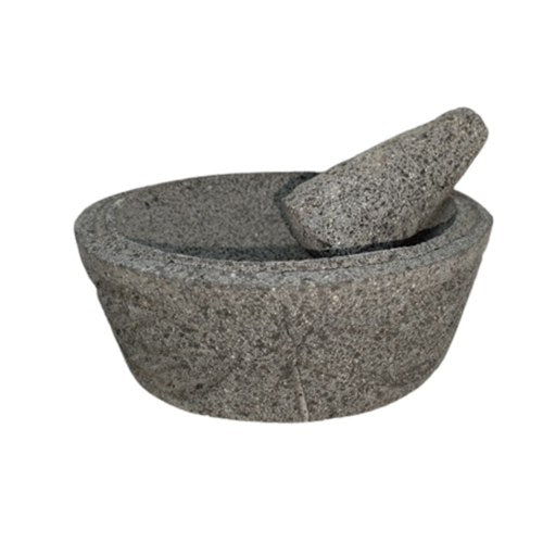 Molcajete Piedra Volcanica Hoja Artesanal