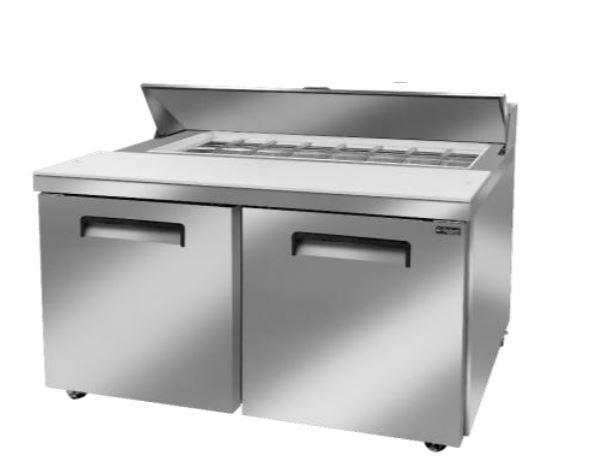 Mesa Refrigerada para preparación sandwich y ensaladas 2 Puerta Gelum 12 Bandejas