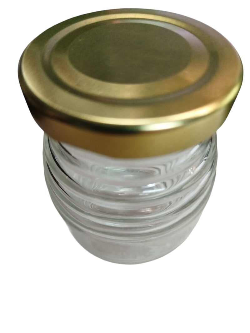 Tarro Mielero Barrilito con Tapa de 180ml de Cristal Caja de 24 pzas Lp
