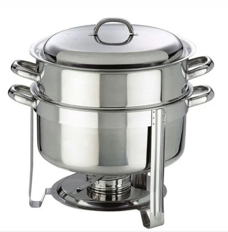 Bufetera Oznox Redonda De Acero Inoxidable con tapa de Acero Inox 13.5 Lt