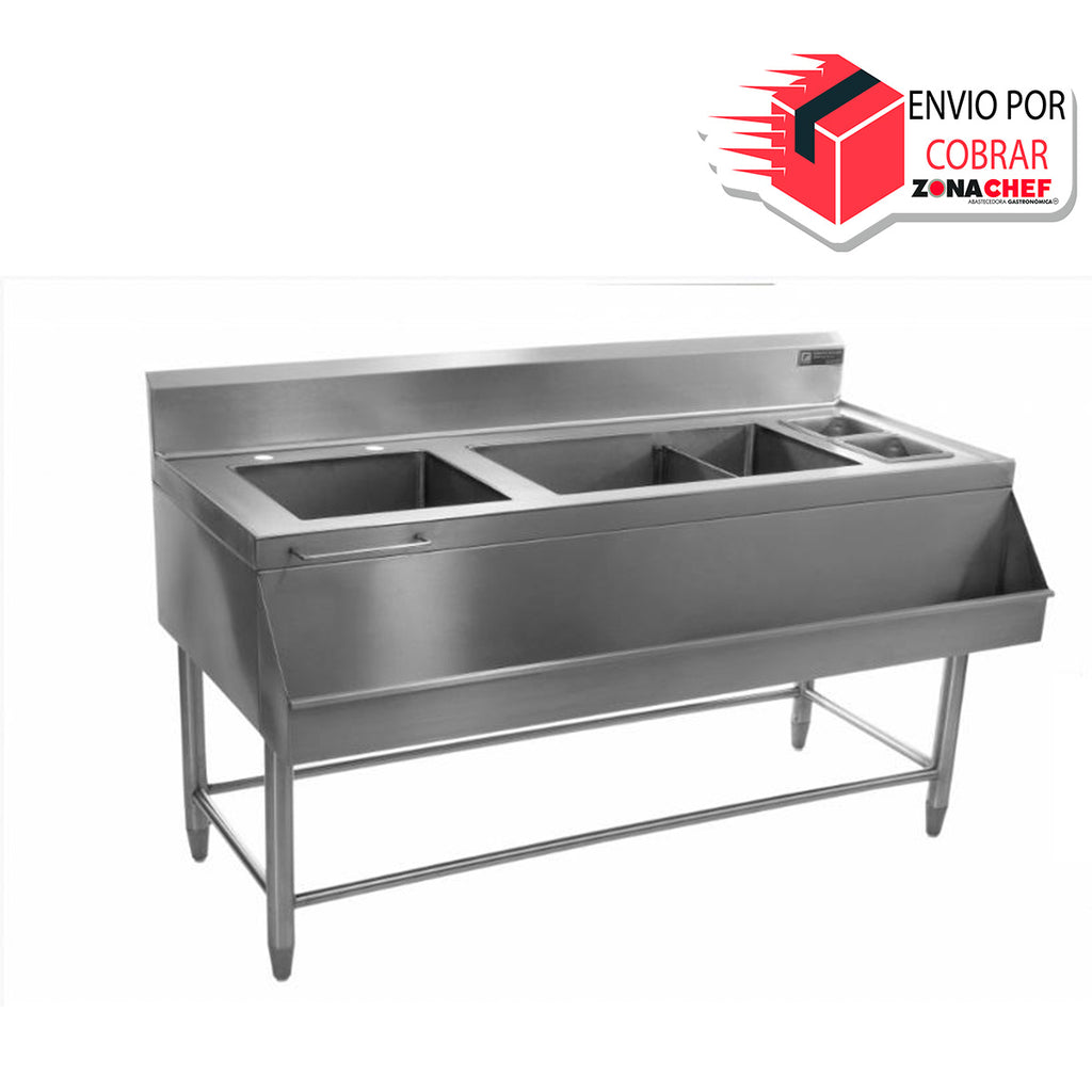 Mesa Unidad Coctelera Con Tarja 140x55x75cm FERRO