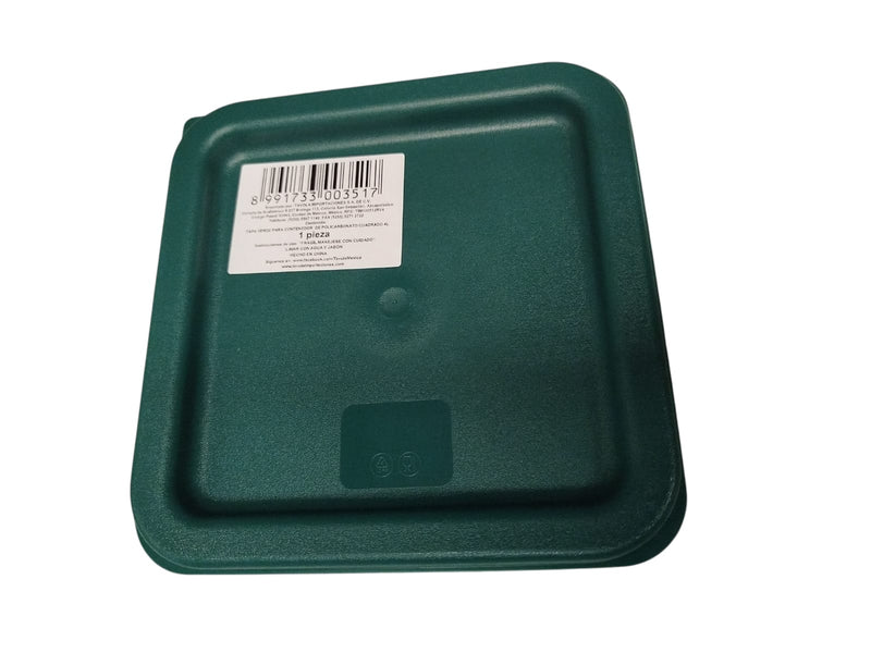 Tapa para contenedor cuadrado Verde 4 Lt Tavola