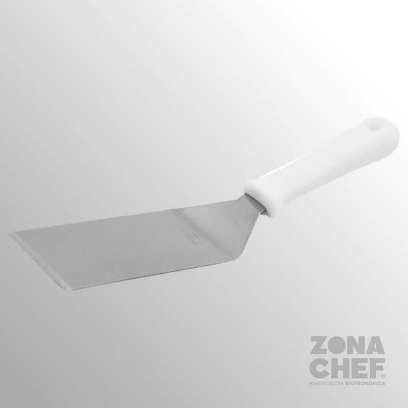 Volteador de Hamburguesa Mango Blanco 5x3" TRV