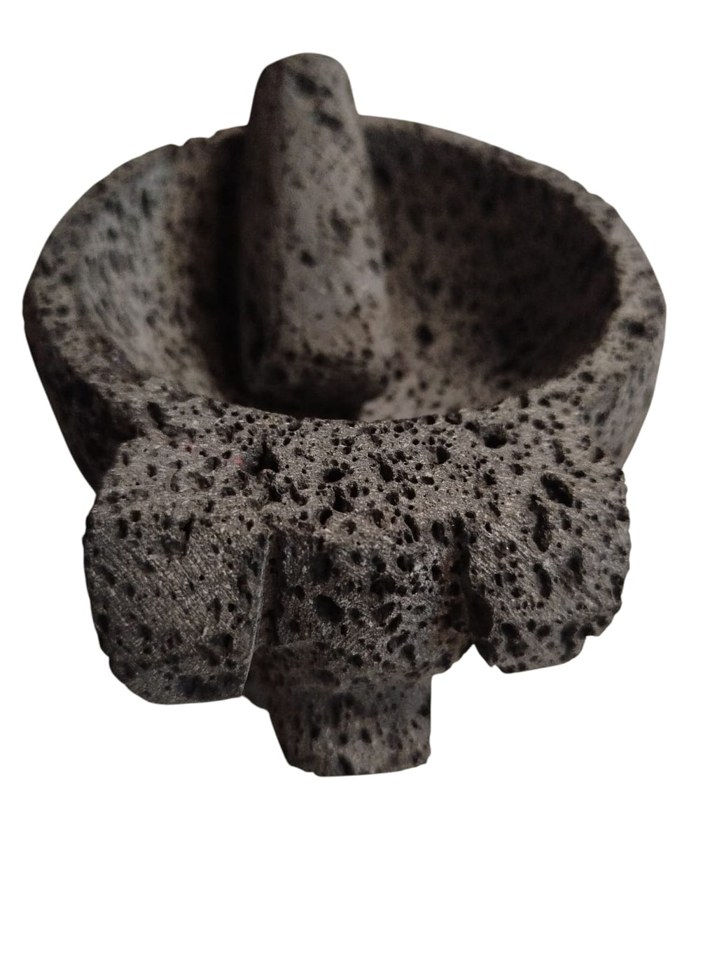 Molcajete Mini Puerquito Tradicional de Piedra Volcanica Artesal