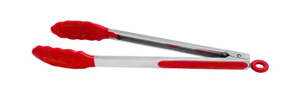 Pinza silicon y acero inox 12" Rojo Trv