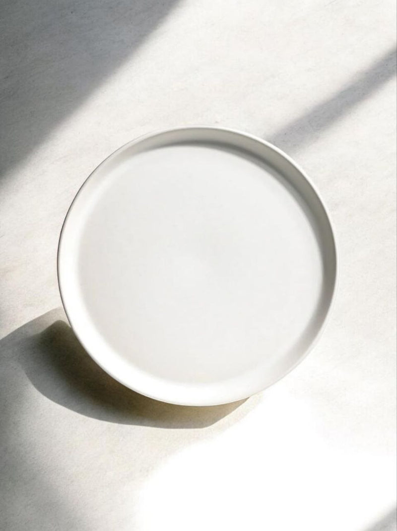 Plato Goumet 26 cm Blanco mate