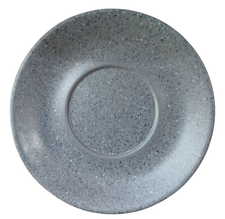 Linea Melamina GRAY GRANITE  plato para taza 14 cm