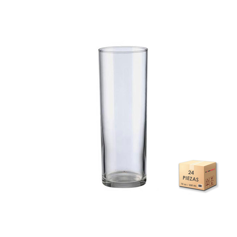 Vaso Tubo Alto Economico de 300 ml caja c/24 pzas Dvto