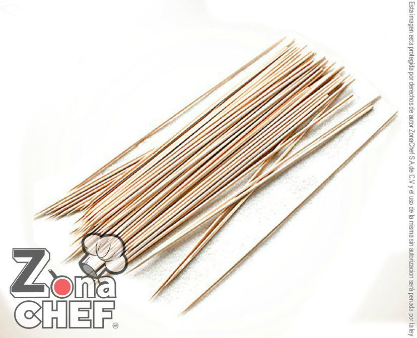 Brocheta Bamboo Bambu 12"/30 cm c/100 pzas Esf