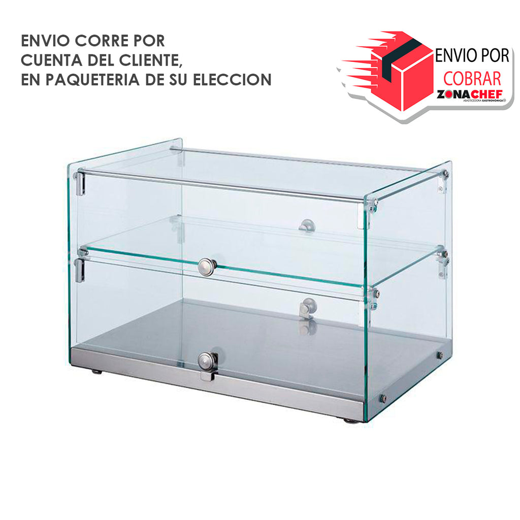 Vitrina Exhibidora Neutral Cristal Recto Capacidad 50 lts. NR-RTZ-50L Mgs